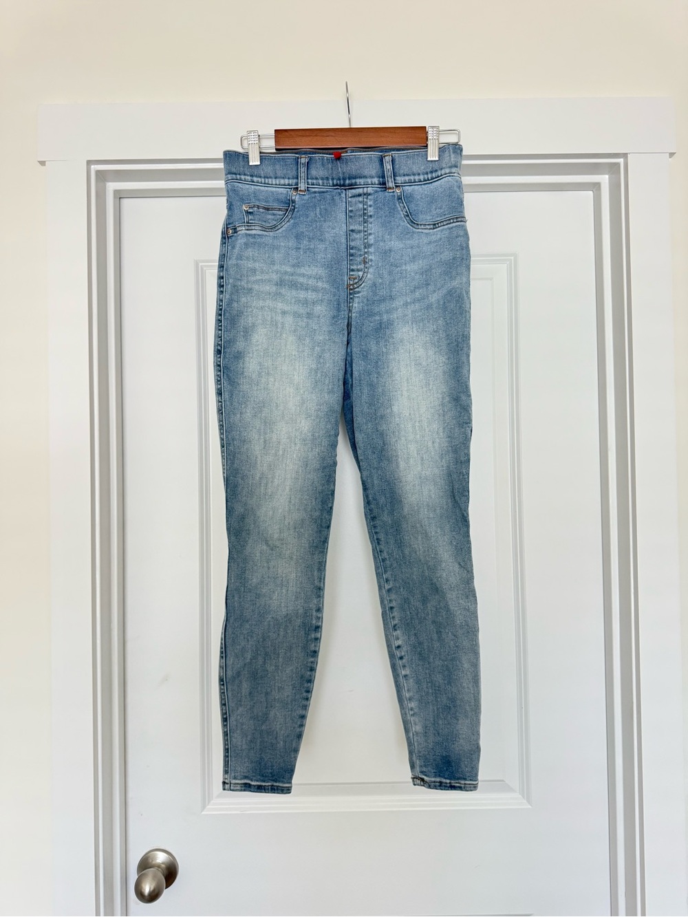 Spanx Light Blue High-Rise Slim Jeans